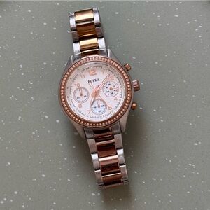 Fossil Stainless Steel Rose Gold Watch